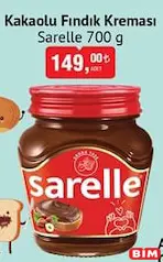 SARELLE KAKAOLU FINDIK KREMASI 700 G